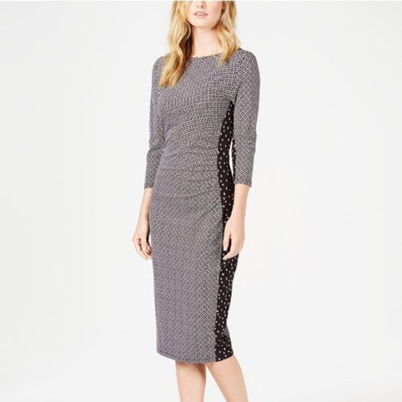 Weekend MaxMara Kriss Printed Midi Bodycon Dress - Picture 1 of 8